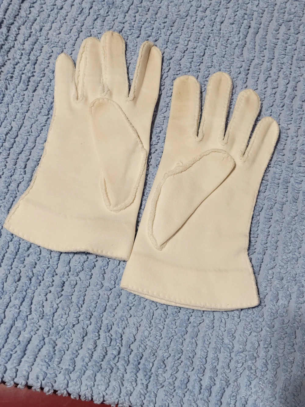 Women’s Vintage Cream Embroidered Dress Gloves